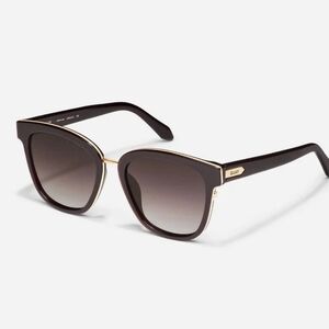 Quay Australia Act Natural 48MM Polarized Sunglasses- Chocolate